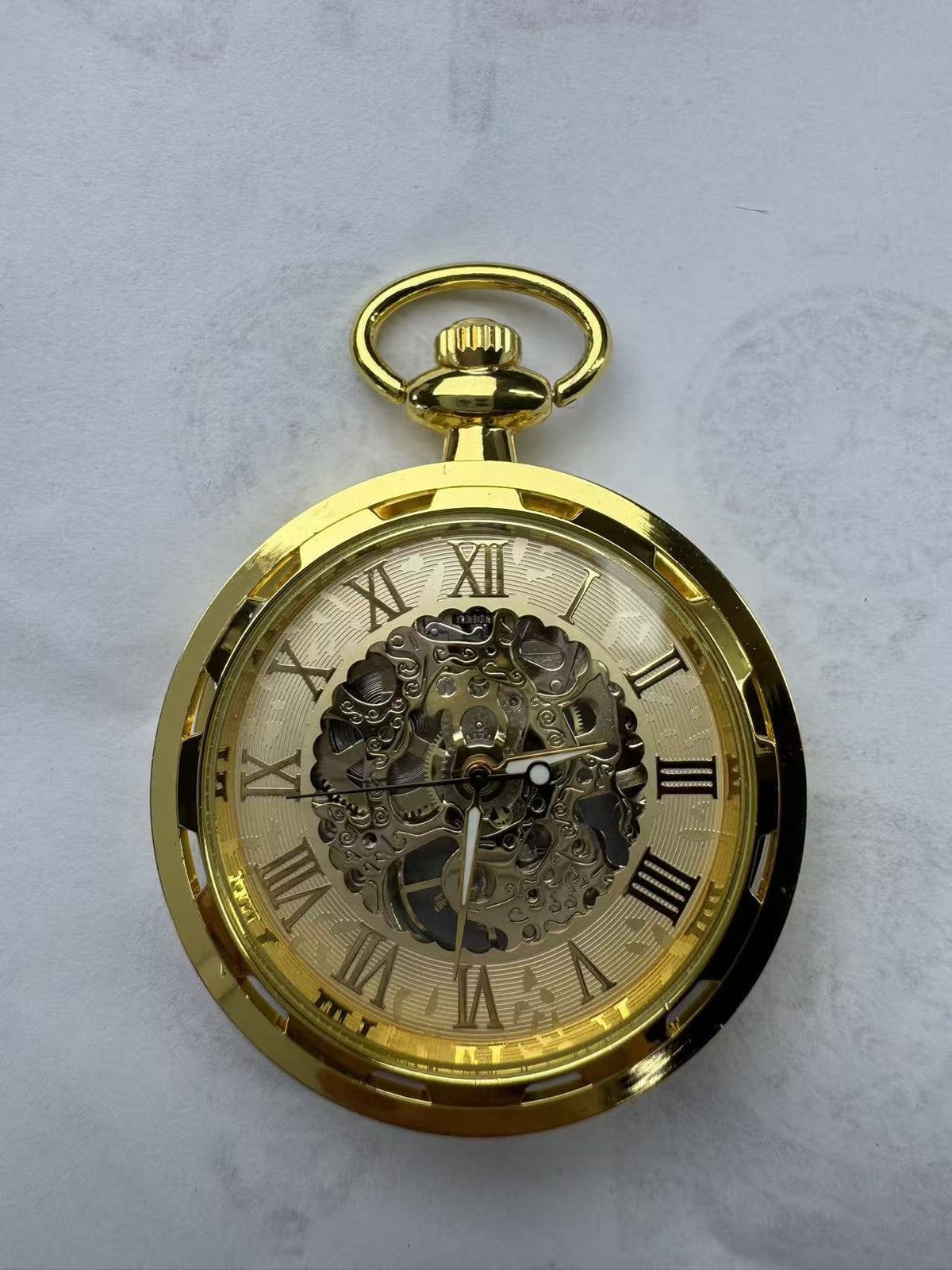 Open mechanisch HAVITS zakhorloge — Goudkleurig
