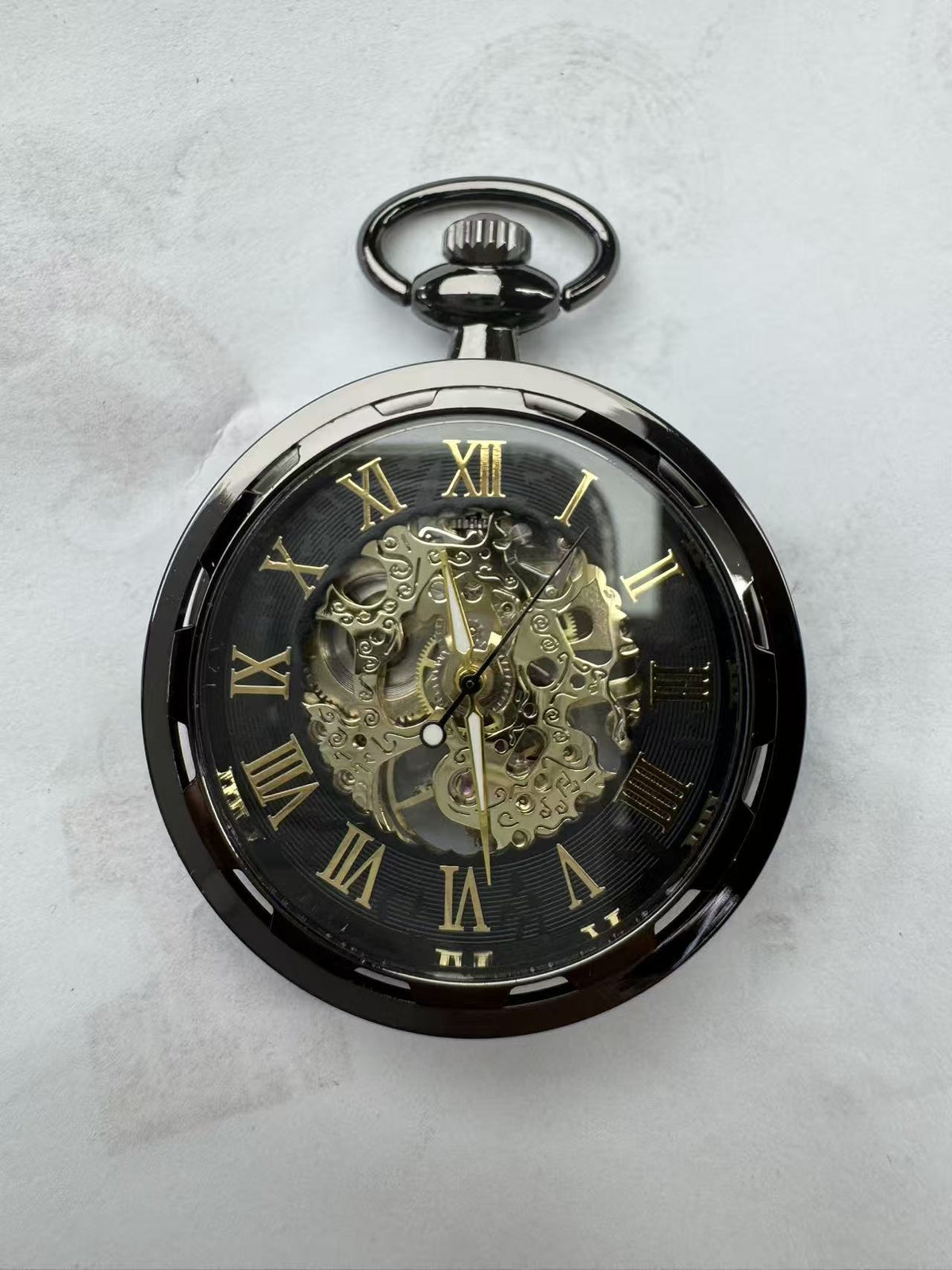 Open mechanisch HAVITS zakhorloge — Bronskleurig