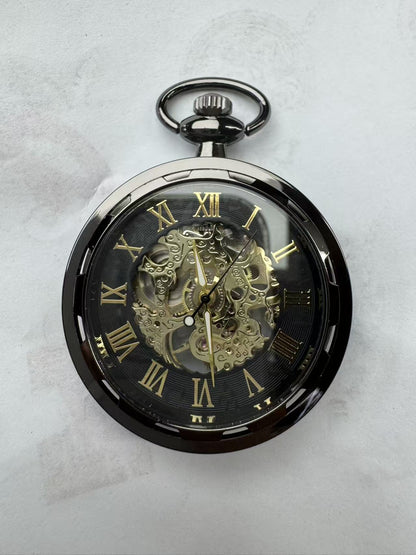 Open mechanisch HAVITS zakhorloge — Bronskleurig