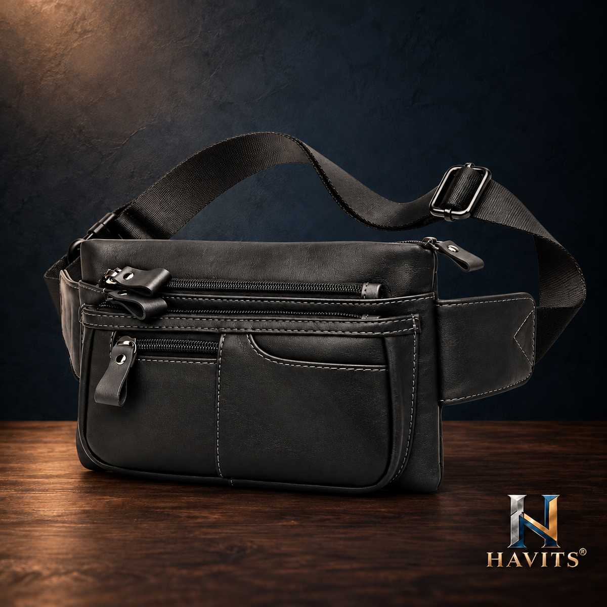HAVITS Essentials — Compacte crossbody heuptas — vaste HAVITS-fotostijl