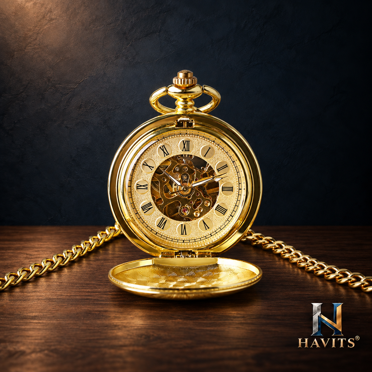 HAVITS Urban — Klassiek mechanisch zakhorloge — vaste HAVITS-fotostijl