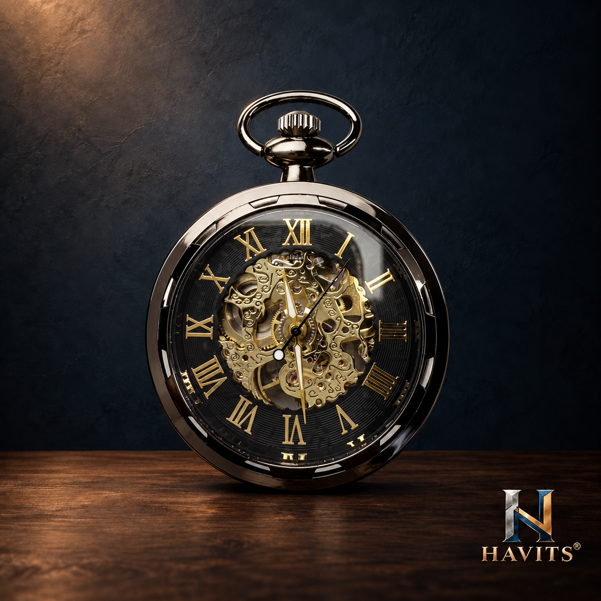 HAVITS Urban — Open mechanisch zakhorloge — vaste HAVITS-fotostijl